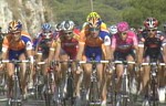 Kim Kirchen at the front of the pack during the 10th stage of the Tour de France 2007